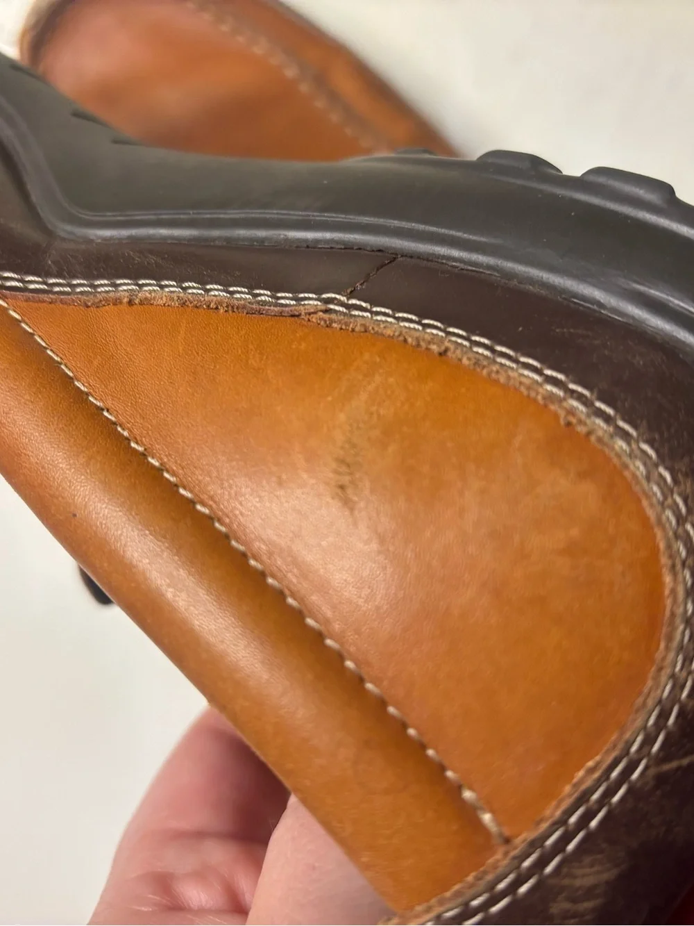 Cole Haan Tucker Venetian Leather Slip-On Loafers Tan Brown Shoes Size 10M Mens